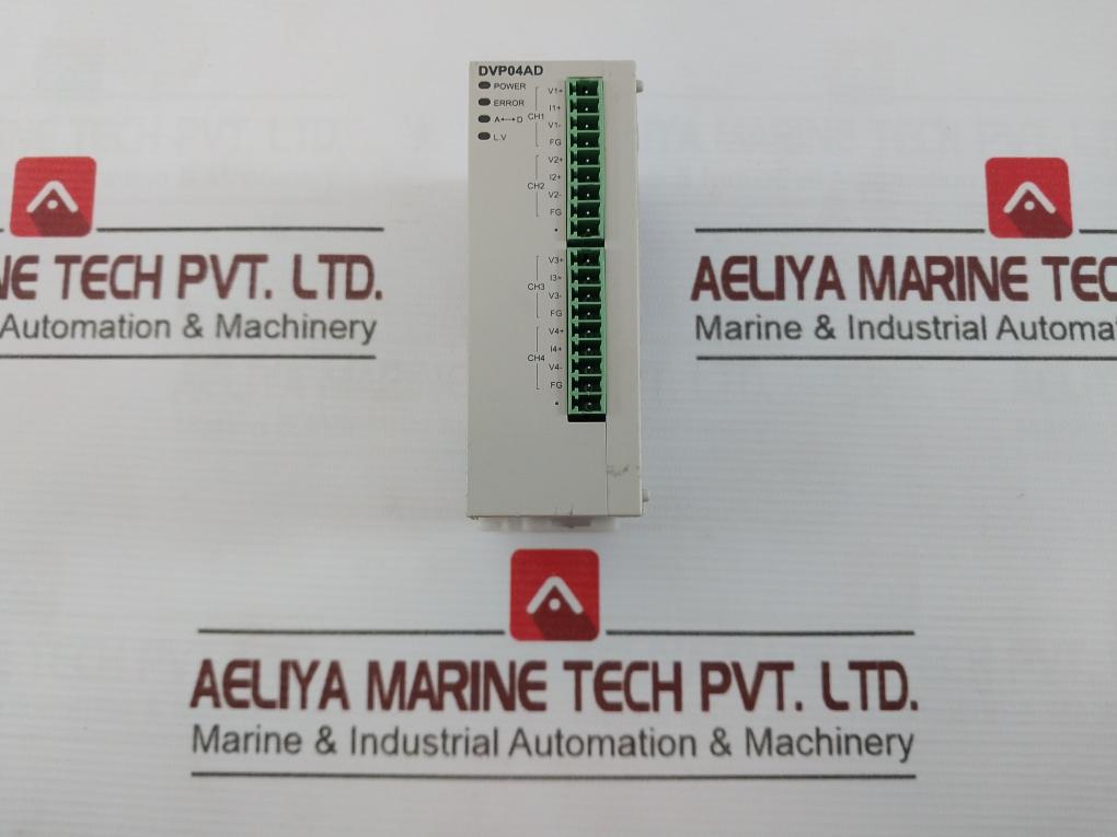 Delta Dvp04Ad-sl Analog Input Module 24Vdc 1.7W V1.30A0 0-20Ma,4-20Ma