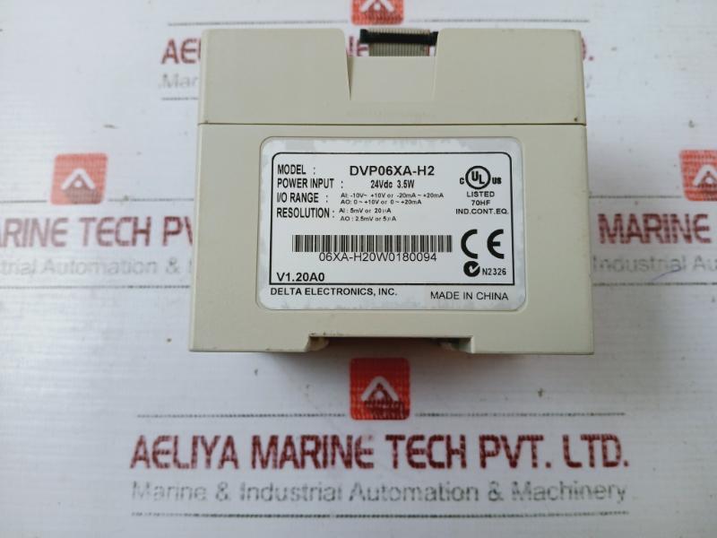 Delta Dvp06Xa-h2 Mixed Analog Input/ Output Unit 24Vdc, 3.5W