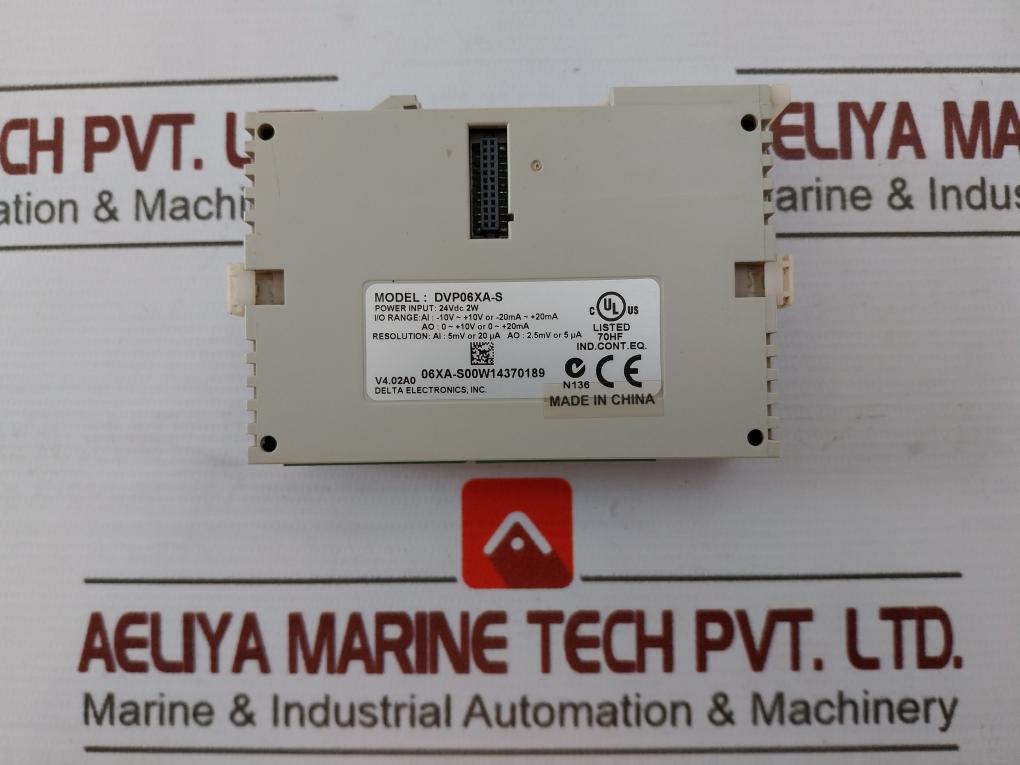 Delta Dvp06Xa-s Analog Input/Output Mixed Module V4.02A0 24Vdc 2W