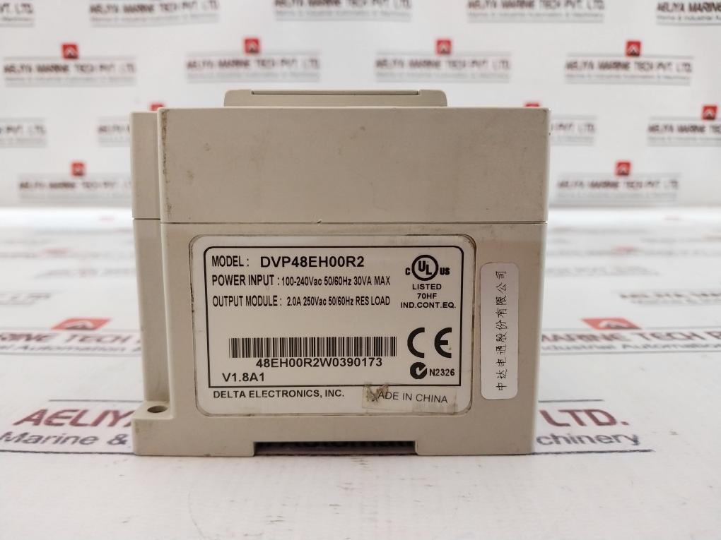 Delta Dvp48Eh00R2 Plc Controller 48 Points 100-240Vac 2.0A Output