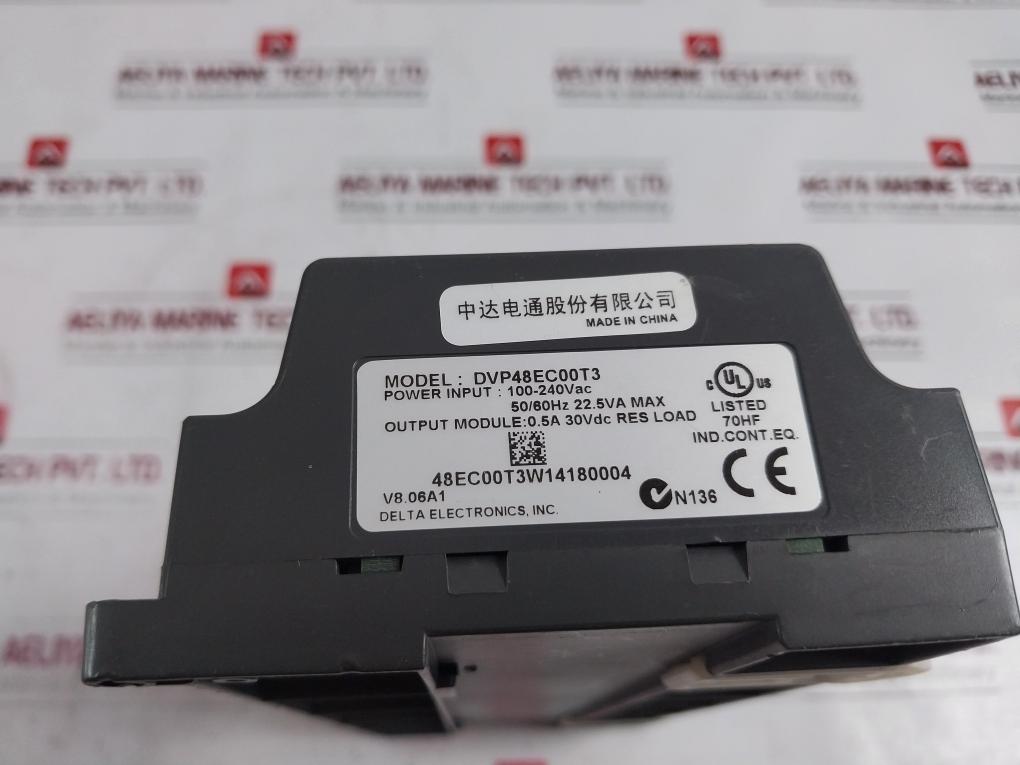 Delta DVP48EC00R3 Programmable Logic Controller DVP Series 50/60 HZ 22.5VA MAX