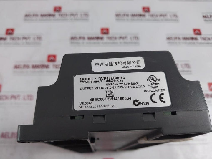 Delta DVP48EC00R3 Programmable Logic Controller DVP Series 50/60 HZ 22.5VA MAX