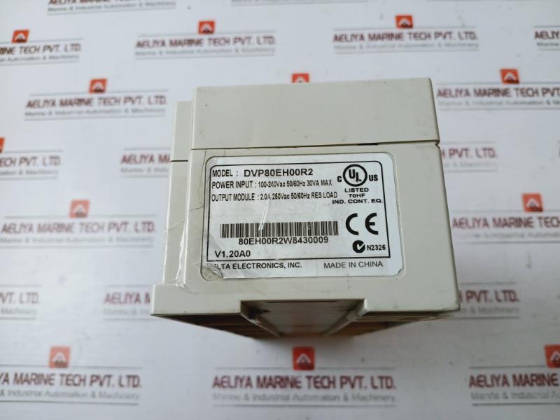 Delta Dvp80Eh00R2 Programmable Controller 100-240Vac 50/60Hz 30Va Max