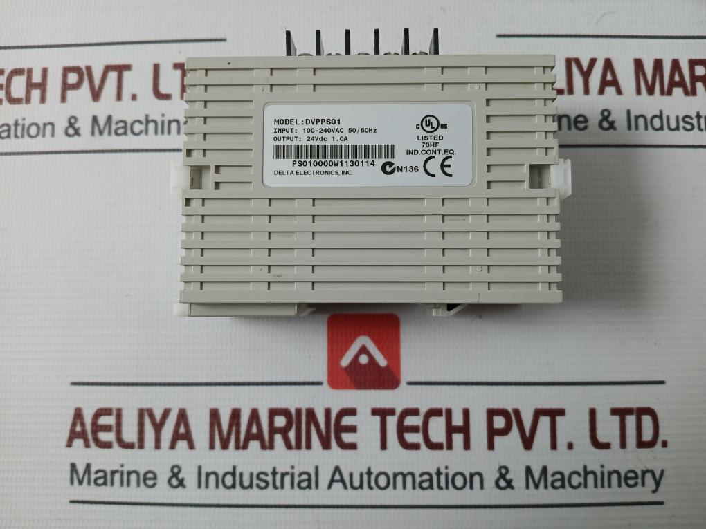 Delta Dvpps01 Plc Power Supply Module 100-240Vac 50/60Hz 24Vdc 1.0A