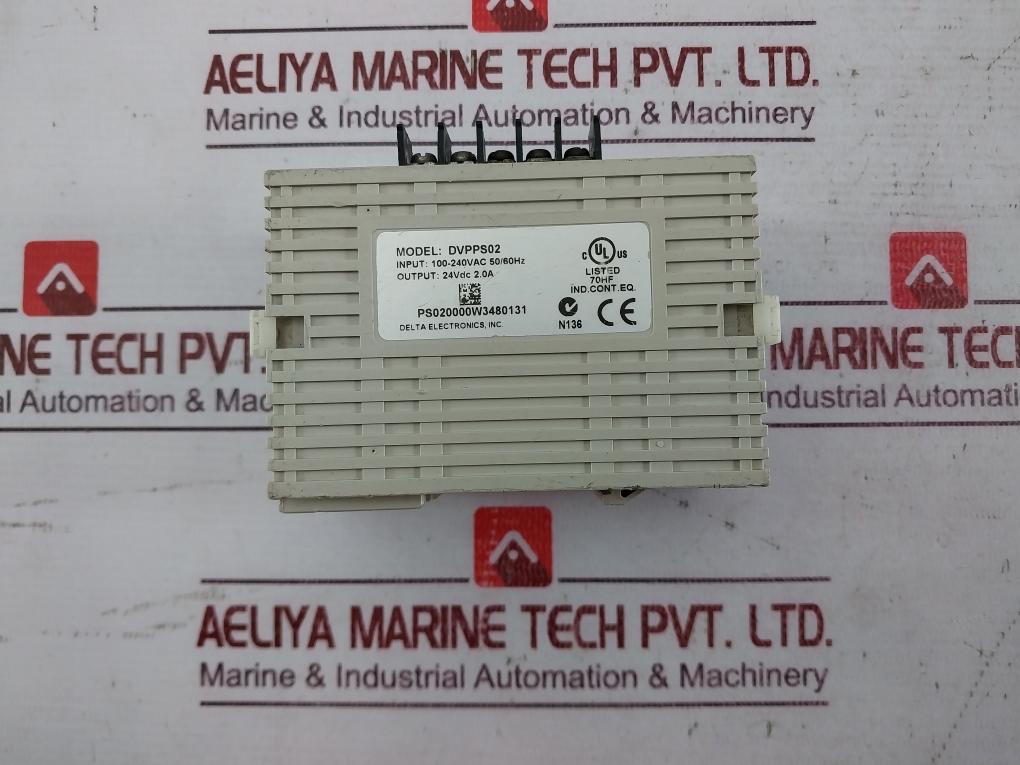 Delta Dvpps02 Power Supply Module 100-240Vac 50/60Hz Ps020000W3480131