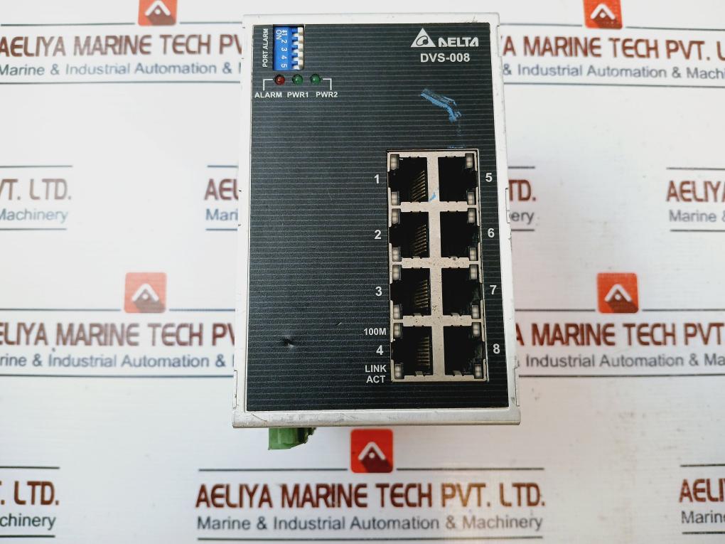 Delta Dvs-008 Unmanaged Industrial Ethernet Switch Dvs-008W01 12-48Vdc 0.45A