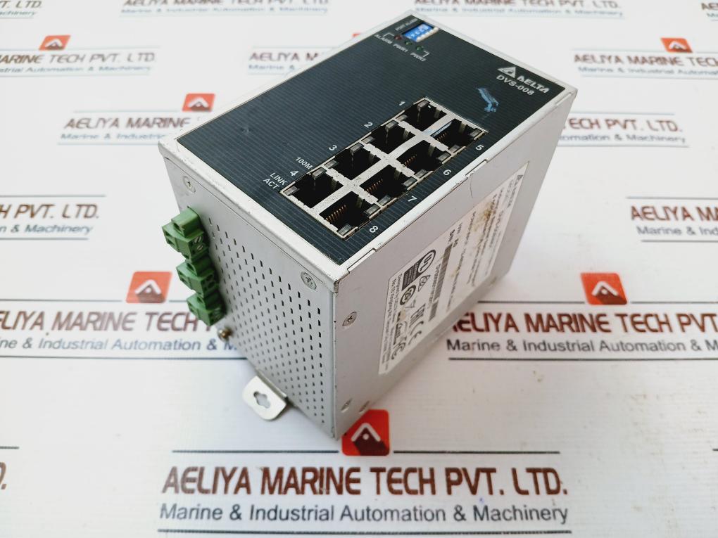 Delta Dvs-008 Unmanaged Industrial Ethernet Switch Dvs-008W01 12-48Vdc 0.45A