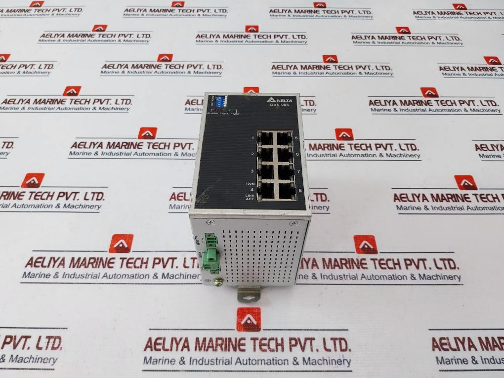 Delta Dvs-008W01 Industrial Ethernet Switch 12-48 Vdc, 0.45A