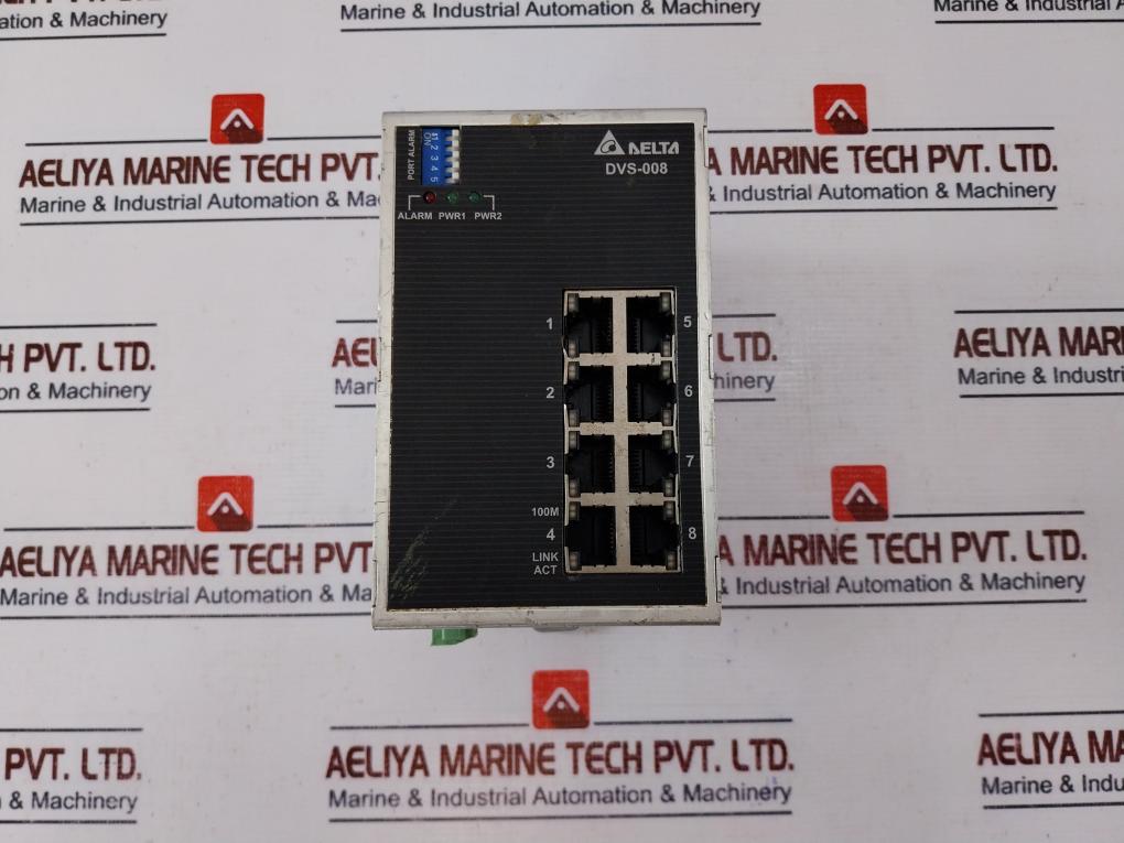 Delta Dvs-008W01 Industrial Ethernet Switch 12-48 Vdc, 0.45A