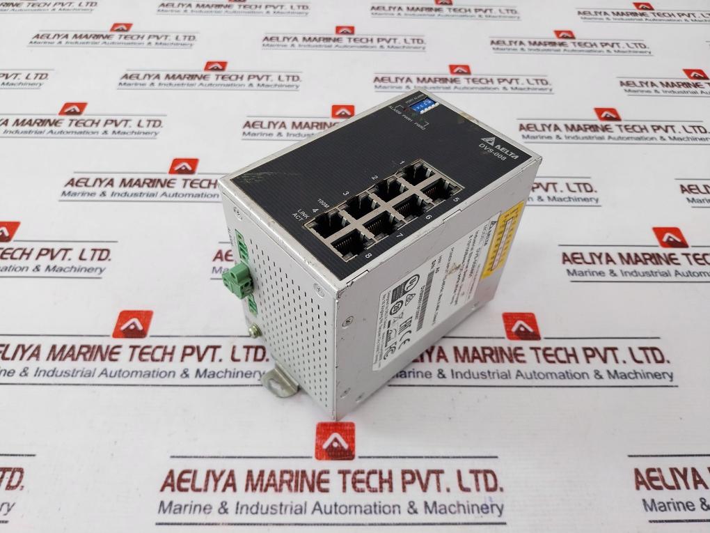 Delta Dvs-008W01 Industrial Ethernet Switch 12-48 Vdc, 0.45A