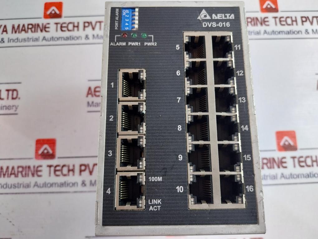 Delta DVS-016W01 Industrial Ethernet Switch Unmanaged 16 10/100base-t (x) Ports