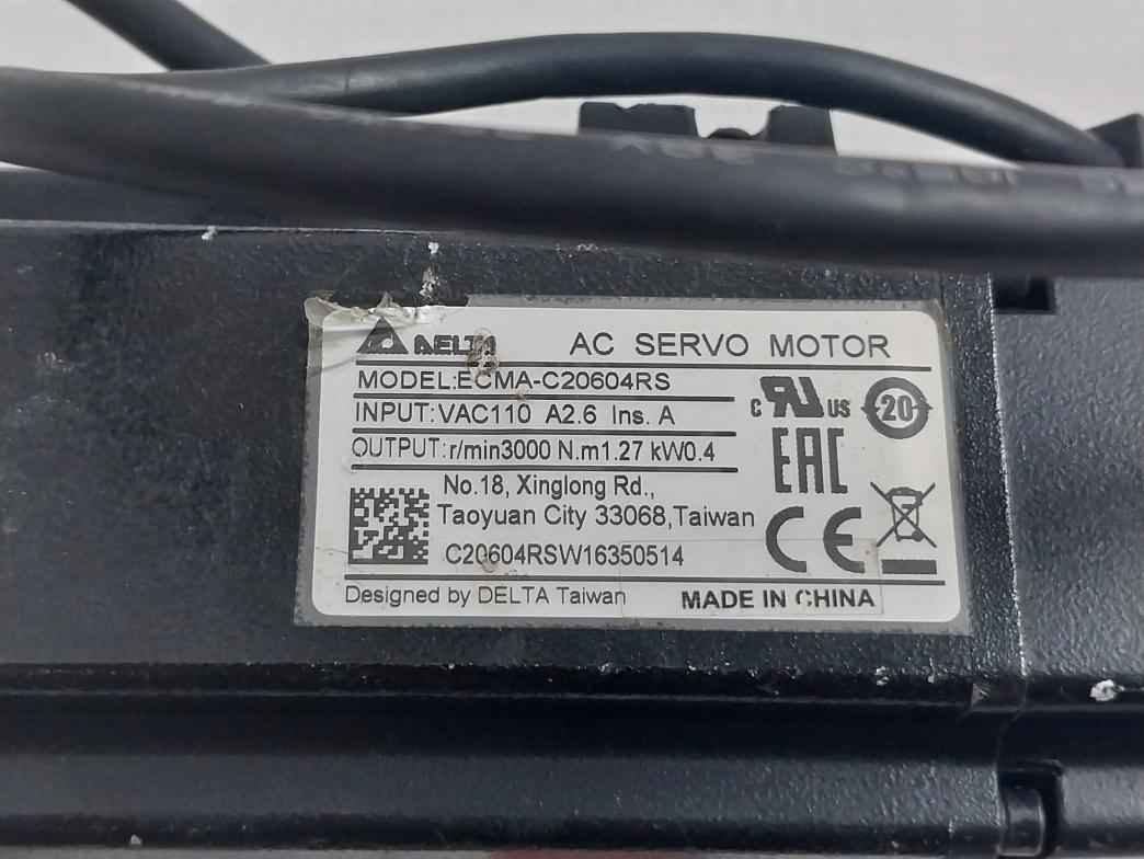 Delta Ecma-c20604Rs Ac Servo Motor Vac110 A2.6 Ins.A Kw0.4