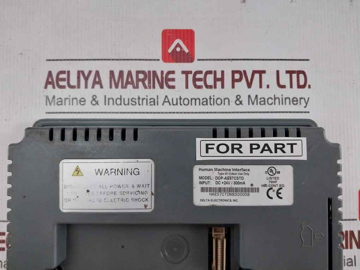Delta Electronics Dop-ae57Cstd Hmi Interface Module Dc 24V 300Ma (Not Working)