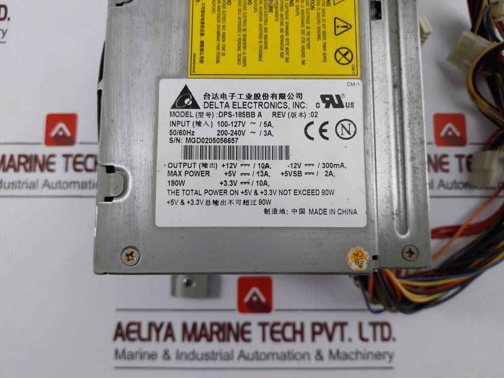 Delta Electronics Dps-185Bb A Power Supply Unit 100–127V Ac 5A 0950-4151