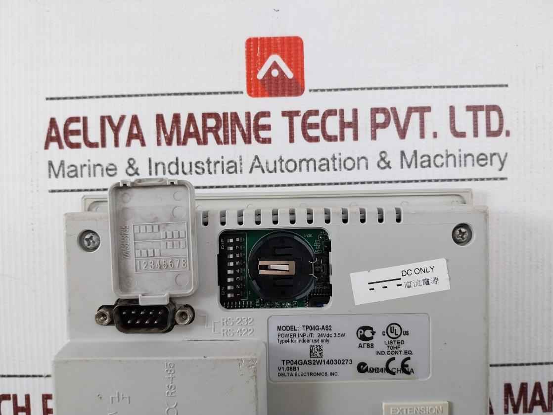 Delta Electronics Tp04G-as2 Hmi Text Panel 24Vdc 3.5W