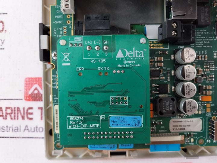 Delta Etch-7Et Backnet Controller Touch Screen Panel Rev 1.3 24Vac 50/60Hz