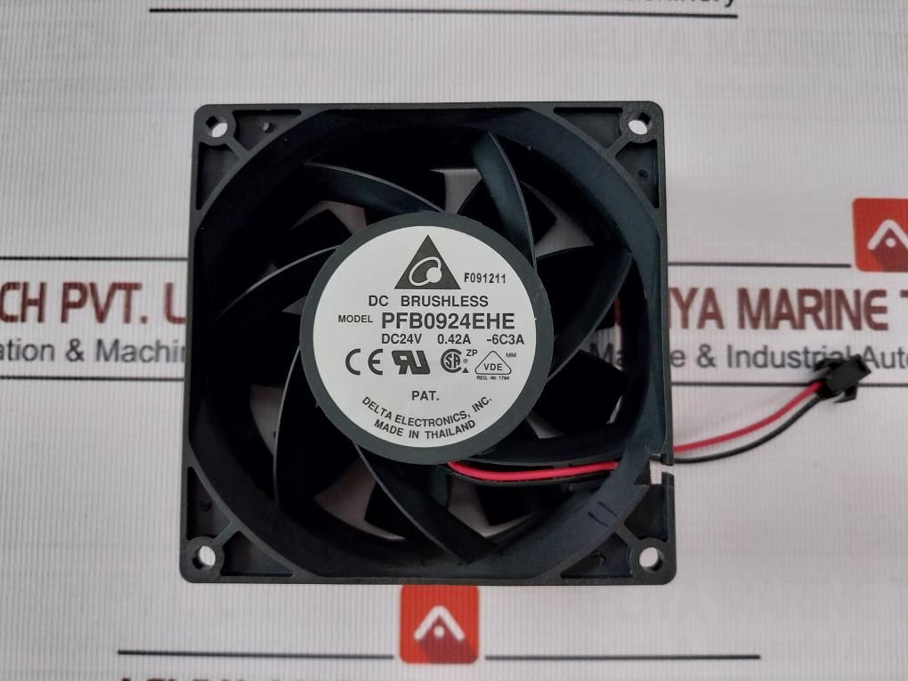 Delta Pfb0924Ehe Dc Brushless Air Cooling Fan Dc 24V F091211 0.42A