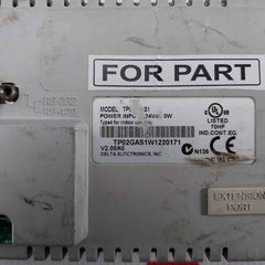Delta Tp02g-as1 Human-machine Interface Text Panel 24vdc 3w (not Working)