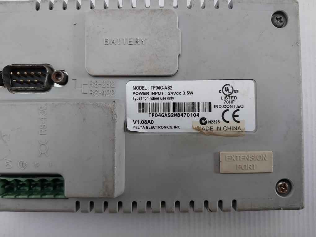 Delta Tp04g-as2 Terminal Panel V1.08a0 24vdc (not Working)
