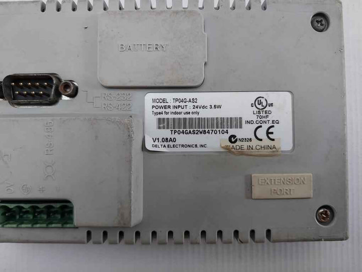 Delta Tp04g-as2 Terminal Panel V1.08a0 24vdc (not Working)