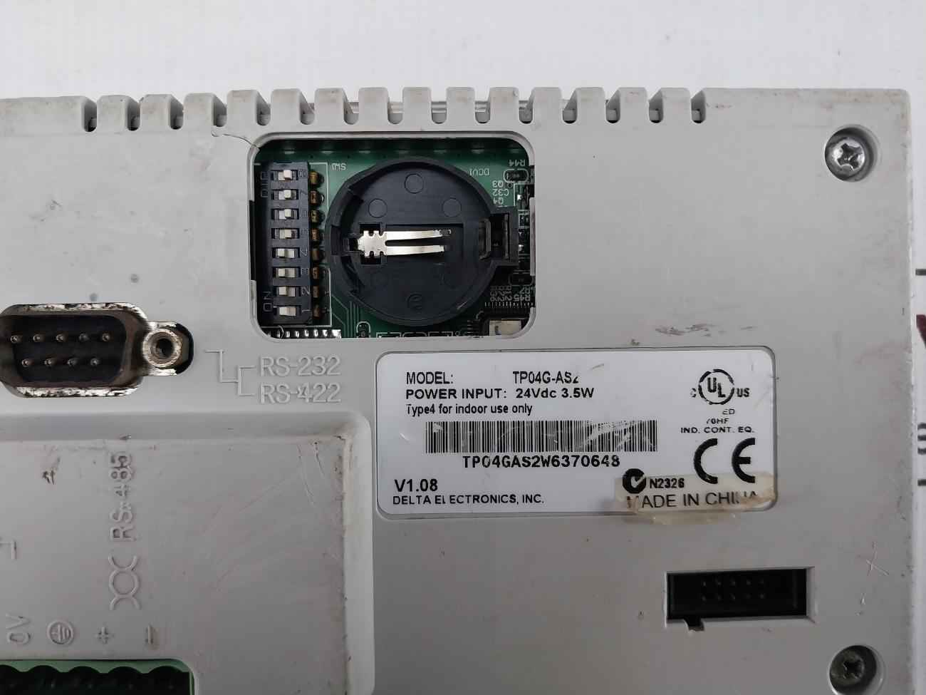 Delta Tp04g-as2 Terminal Panel Tp04 V1.08 24vdc (not Working)