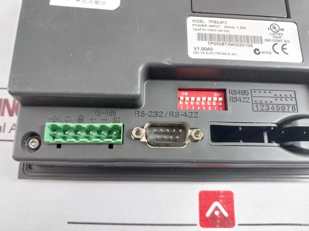 Delta Tp05G-bt2 Human Machine Interface Text Panel 24Vdc 1.8W