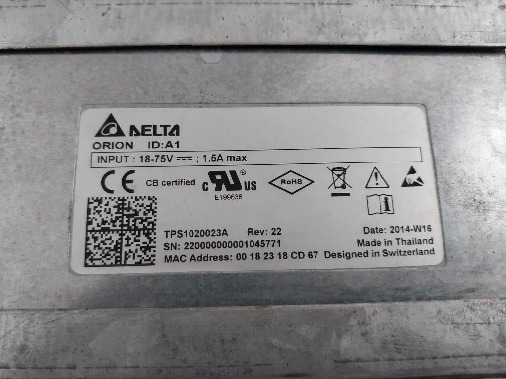Delta Tps1020023A Controller Rev: 22