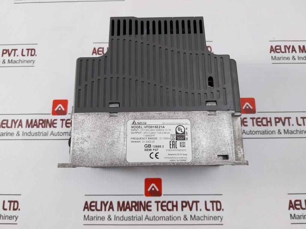 Delta Vfd015E21A Three Phase Ac Drive 0.1-599Hz,01.23/02.23
