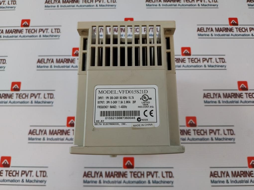 Delta VFD015S21D Inverter 1.5kw 50/60Hz