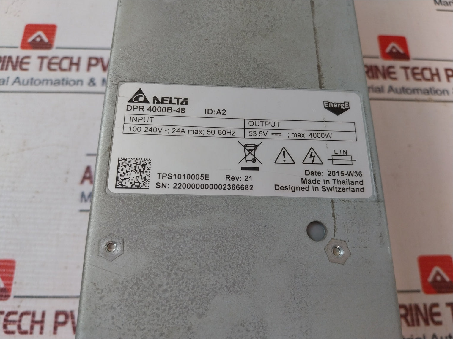 Delta Dpr 4000B-48 Power Rectifier Module 100-240V 24A 50-60Hz Tps1010005E