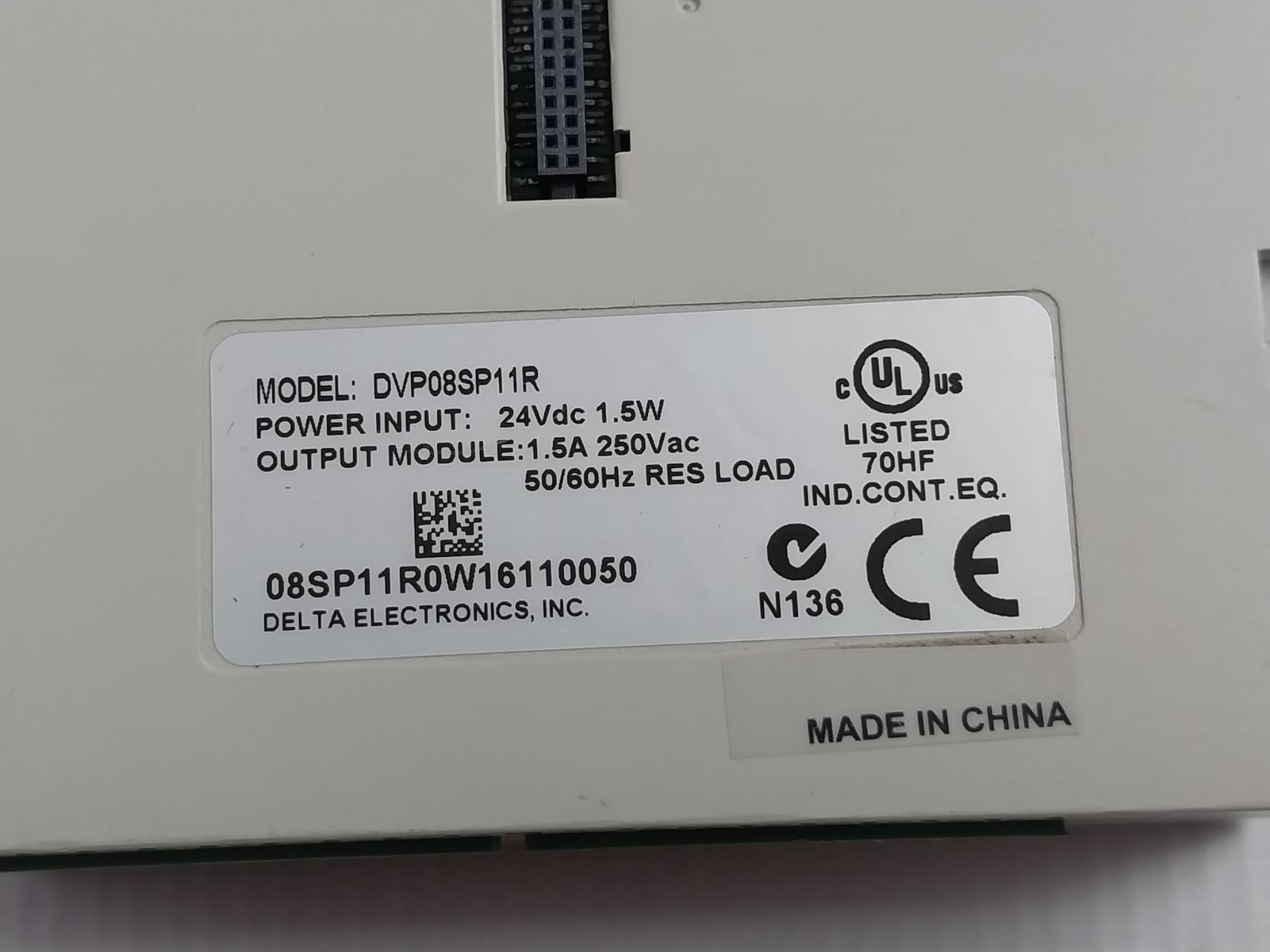 Delta Electronics Dvp08Sp11R Programmable Logic Controller Expansion Module