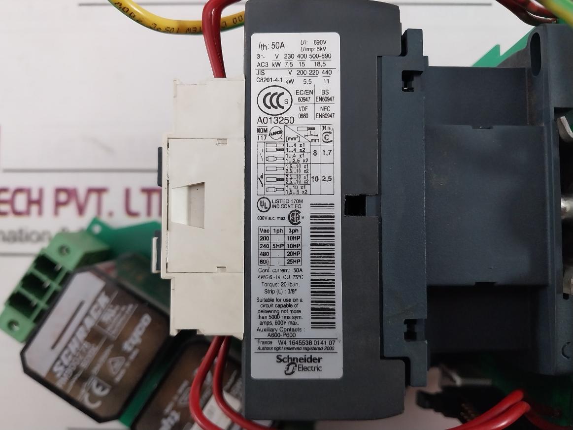 Demag 71946545 Control Board 48V 50/60Hz 94V-0 50A Lc1D32 A013250