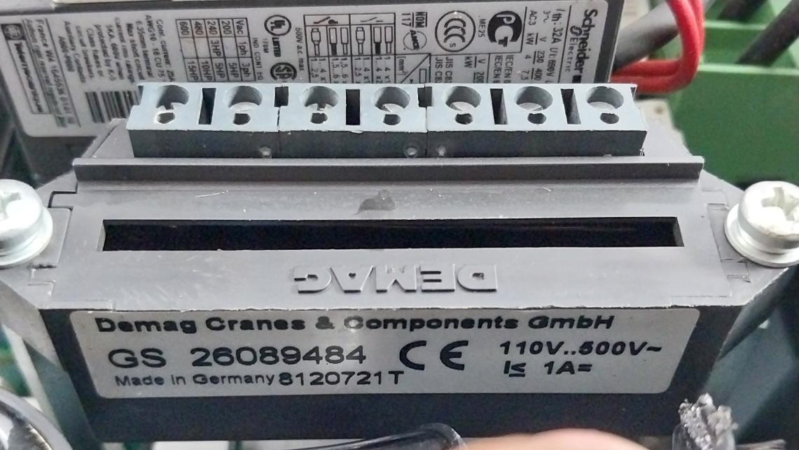 Demag 71946945-02.300 Electrical Control Panel 2Hp/240Vac P.Pole