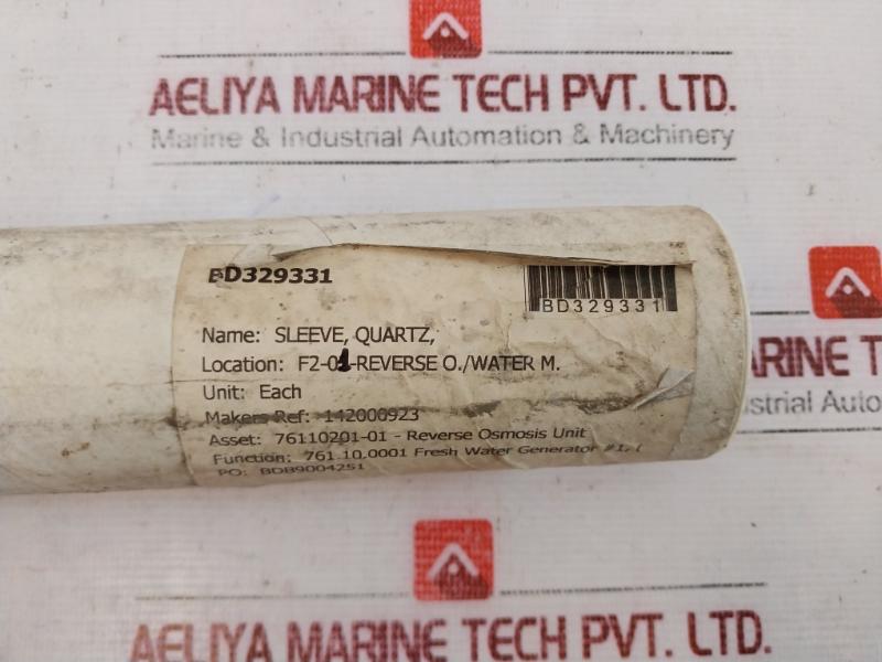 Demitec 142.00.0923 Quartz Sleeve For Uv Lamp C45 Fresh Water Generator