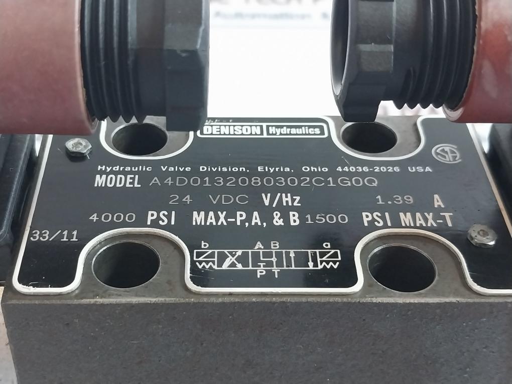 Denison Hydraulics A4D0132080302C1G0Q Hydraulics Directional Control Valve