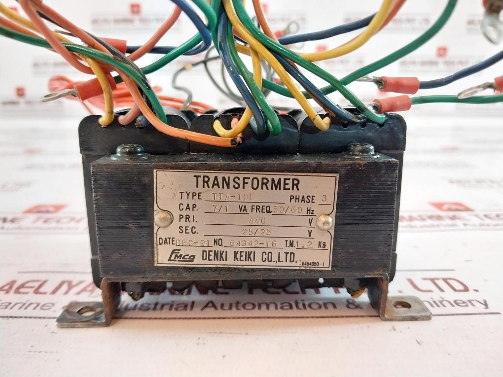 Denki Keiki Tta-10L 3 Phase Transformer 64342-16 7/1 Va 440V 50/60Hz