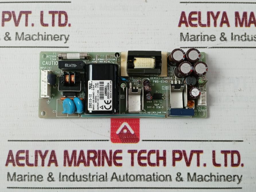 Densei-lambda Pwb-654D Power Supply Board 94V-0 Zws15-12 100-240V Ac 0.45A