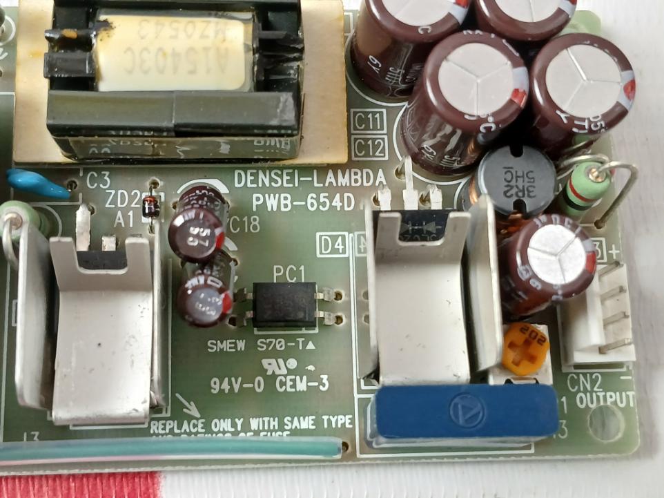 Densei-lambda Pwb-654D Power Supply Board 94V-0 Zws15-12 100-240V Ac 0.45A