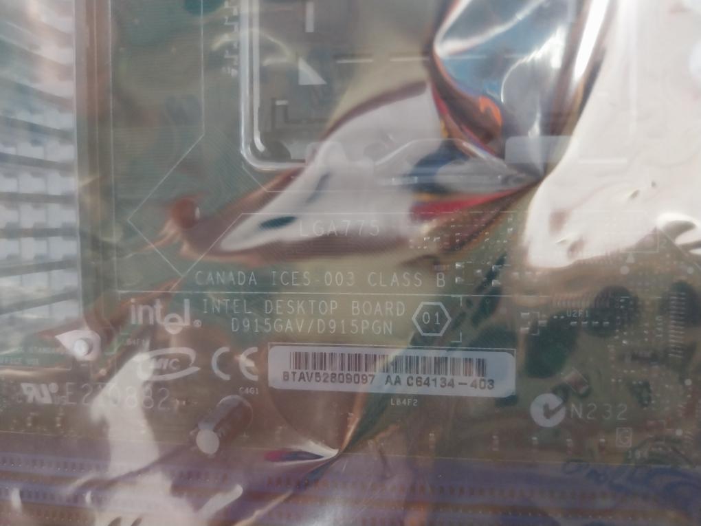 Desktop Board For Pentium 4 Processor Intel D915Gav/D915Pgn