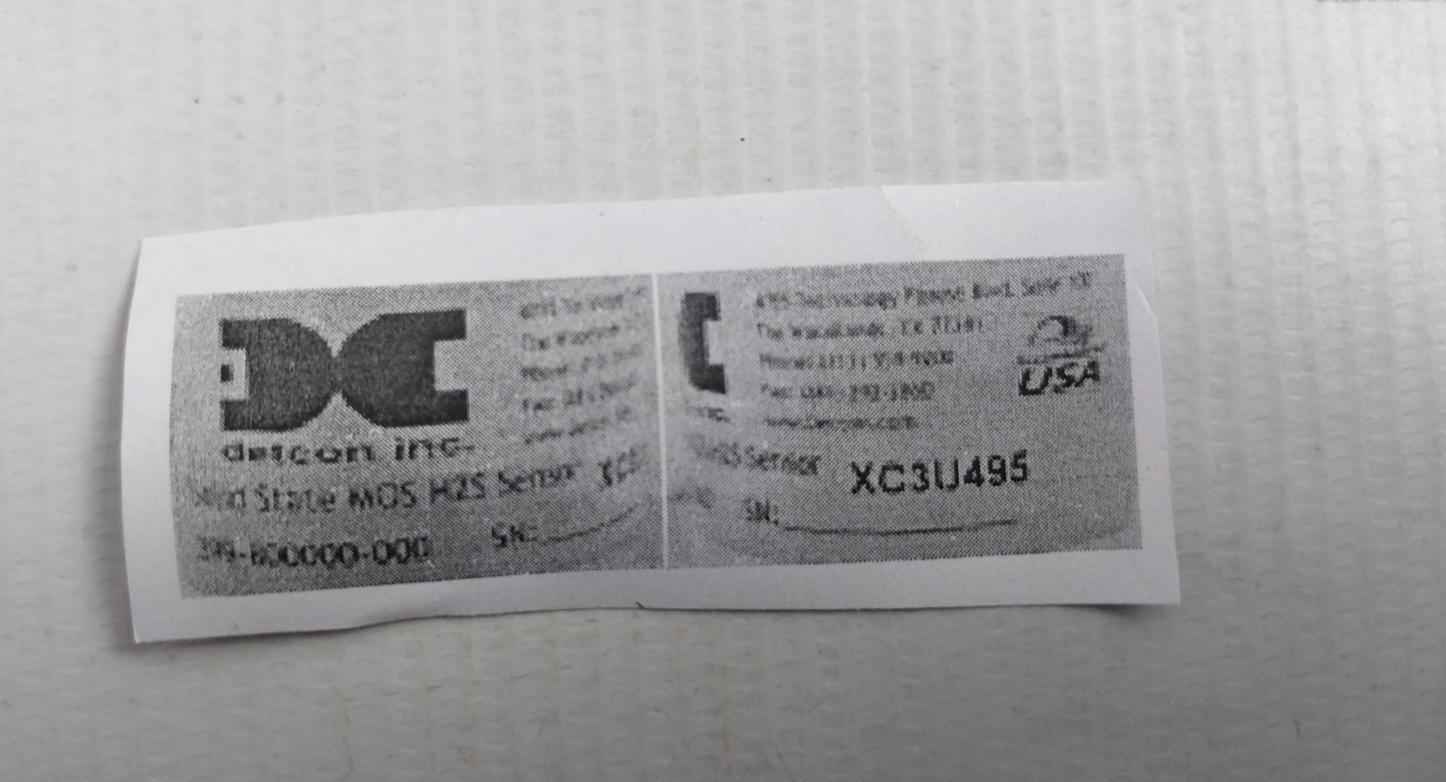 Detcon 399-800000-000 H2S Solid State Sensor