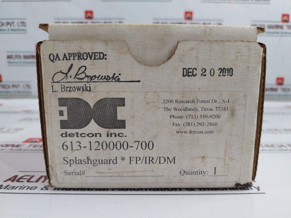 Detcon 613-120000-700 Sensor Splash Guard With Integral Cal-port Fp/Ir/Dm