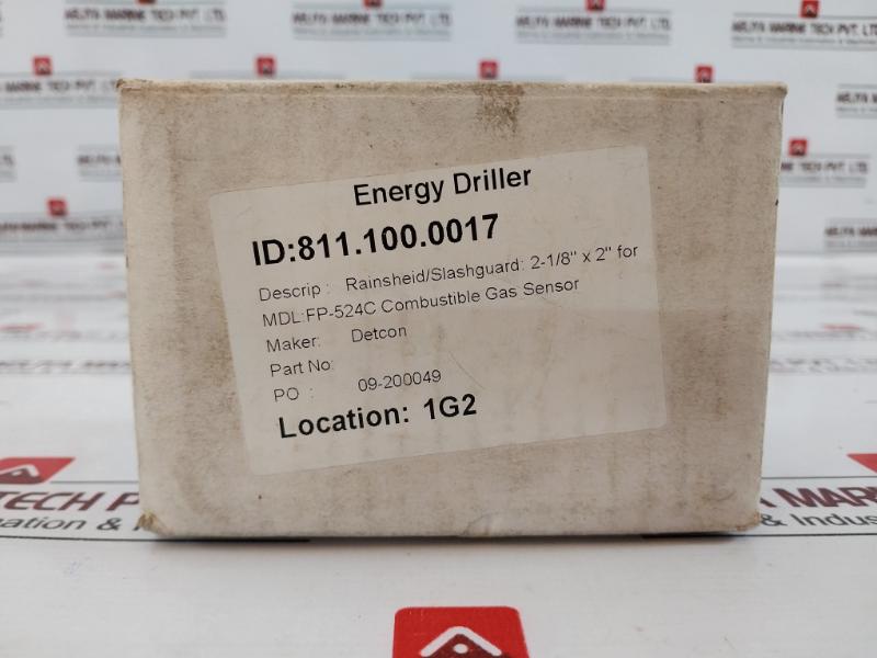 Detcon 613-120000-700 Sensor Splash Guard With Integral Cal-port 811.100.0017