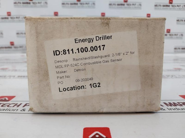 Detcon 613-120000-700 Sensor Splash Guard With Integral Cal-port 811.100.0017