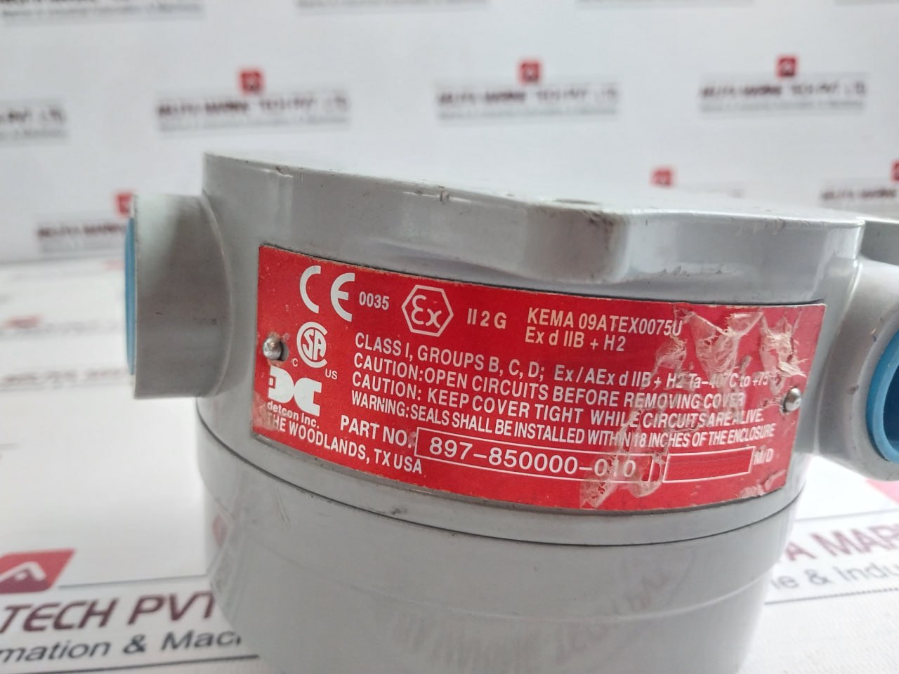 Detcon 897-850000-010 Monitoring Sensor 4-20 Madc 22.5-28Vdc Ppm H2S