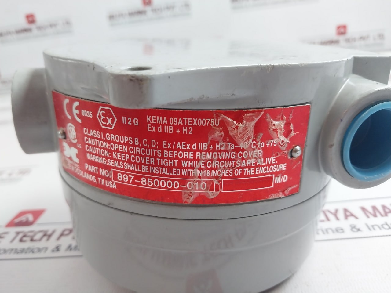 Detcon 897-850000-010 Monitoring Sensor 4-20 Madc 22.5-28Vdc Ppm H2S