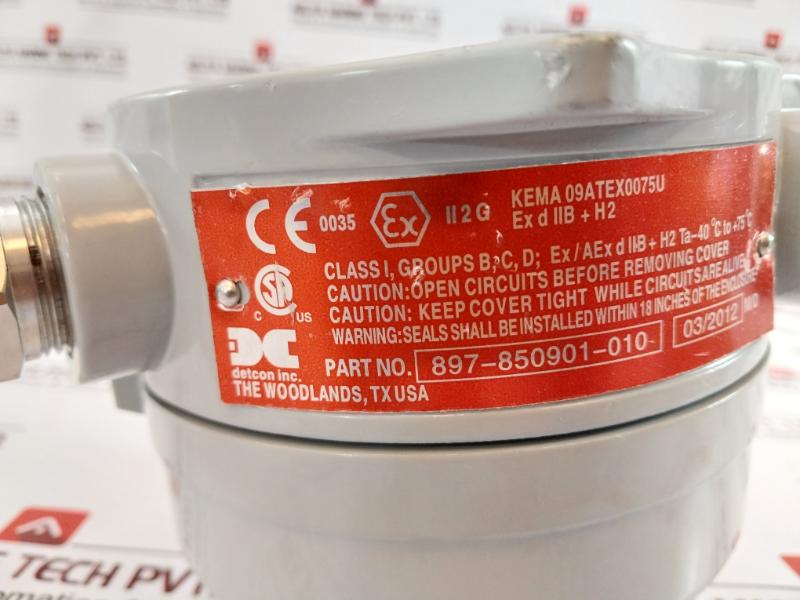 Detcon Tp-524D Microsafe Gas Sensor 925-0154D0-100 -40°C To +60°C