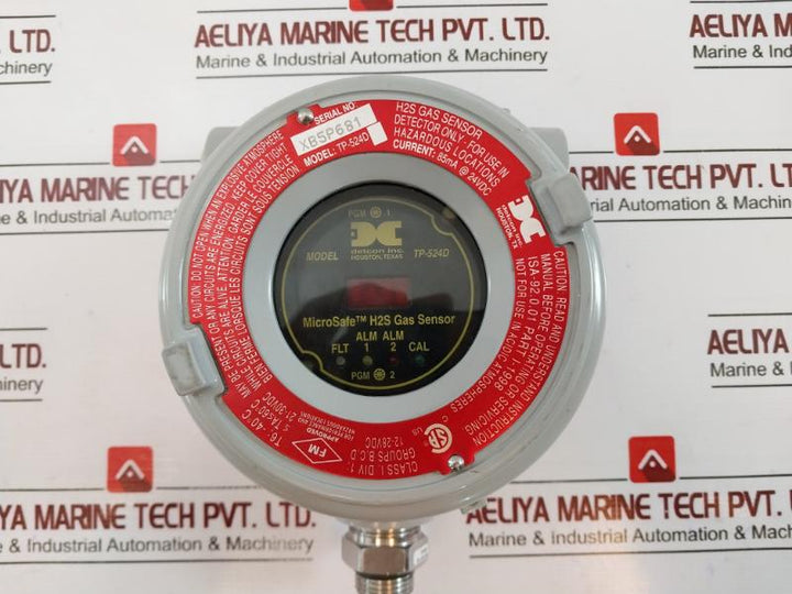 Detcon Tp-524D Microsafe Gas Sensor 925-0154D0-100 -40°C To +60°C