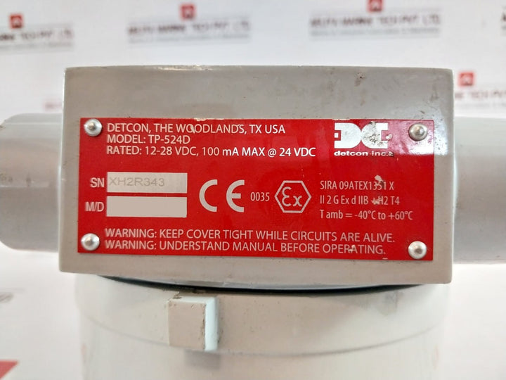 Detcon Tp-524D Microsafe H2S Gas Sensor 12–28V Dc 897-850901-010