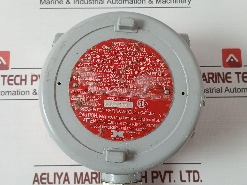 Detcon Tp-700 Hydrogen Sulfide Gas Sensor W/ Transmitter Module 22.5-28Vdc 94V-0