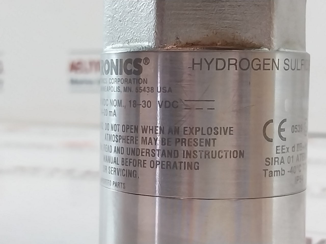 Detector Electronics Det-tronics U9500 B2002 Hydrogen Sulfide (H2s) Sensor